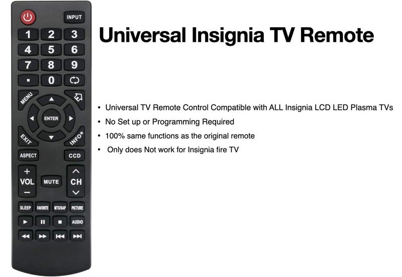UBay Universal Remote Control Replacement for Insignia TVs - Not for fire & roku TV - Image 2